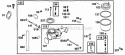 Carburetor Assy Diagram and Parts List for 255702-0117-01  Briggs and Stratton Engine